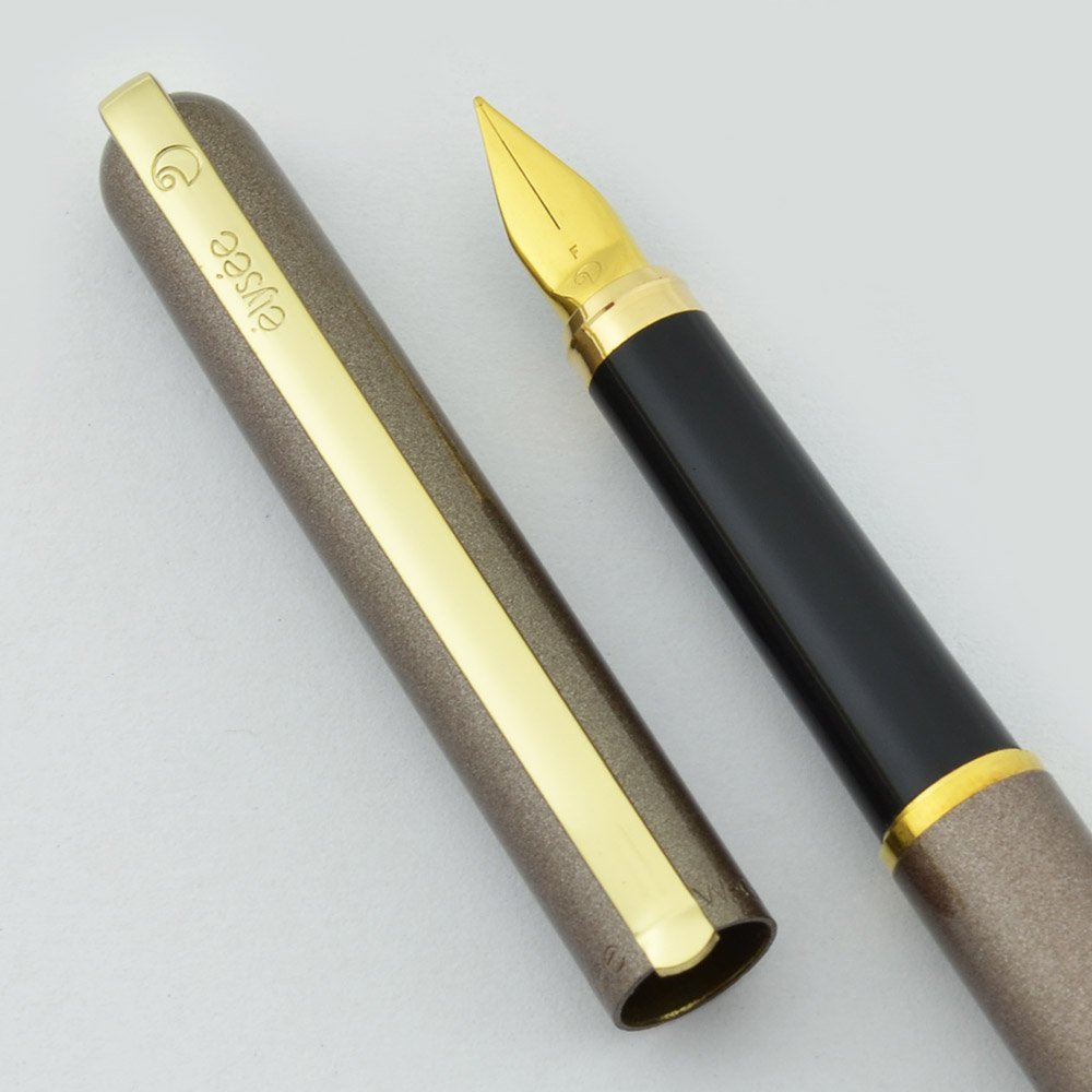 Elysee Series 60 Fountain Pen Set Metallic Brown, GT, Fine Gold